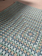 Crochet Granny Square Lap Blanket. Brand New. Handmade
