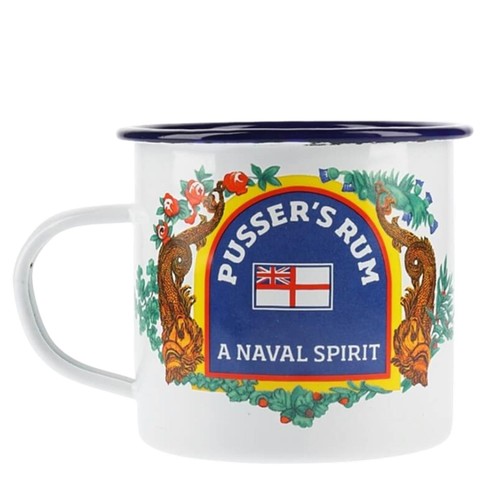 Pussers branded enamel - enamel, cup