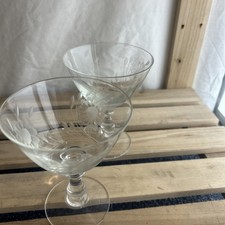 Pair Of 1950s Etched Crystal