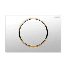 geberit  sigma 10 white + gold flush plate for up320 / up720 cistern