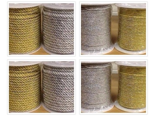 Metallic cord rope lurex gold - metallic,
