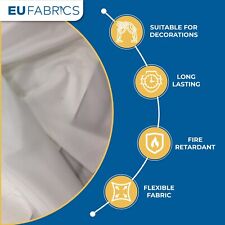 MARQUEE LINING FABRIC WHITE Fire Retardant Trevira Lining Draping Studio Backdro