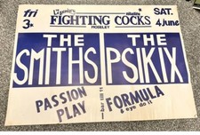 The Smiths Poster 1983 & The Psikix Fighting Cocks Live Reprint not an original