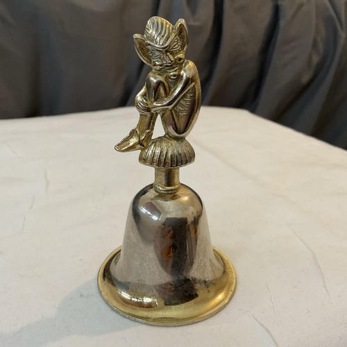 Vintage brass pixie elf - pixie, desk