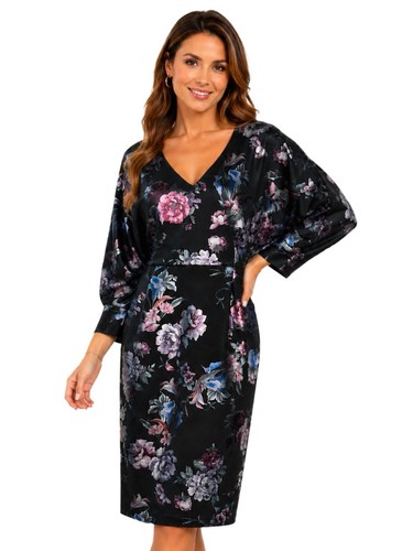 Kaleidoscope black floral - kaleidoscope,