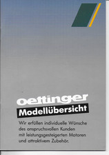 Oettinger tuning range brochure - GERMAN text - 1989 - 34 pages - MINT condition