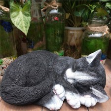 Garden Ornament Cat Sleeping