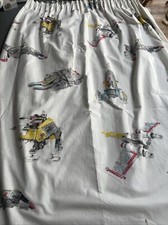 Pair Handmade Lined Pencil Pleat Lego Design Children’s Curtains 55.5” Drop