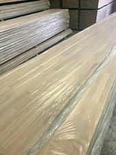 Solid Oak Worktop 40mm Staves 1m 2m 3m 40mm 27mm thick  Natural grade