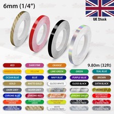 6mm Roll Vinyl Pinstriping Pin Stripe Solid Line Car Tape Decals Stickers 1/4"