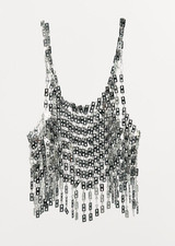 BNWT ZARA SILVER MIRROR VEST