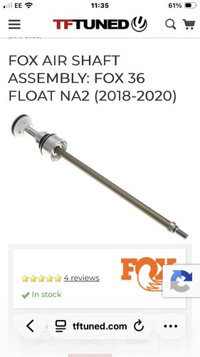 Fox 170mm air - 36, shaft