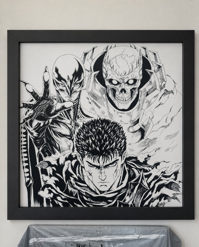 Large original hand painted - original,