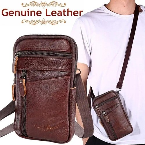 Men genuine leather phone - genuine,