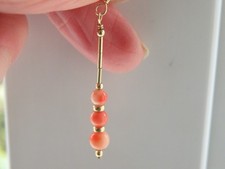 CORAL DROP EARRINGS. 