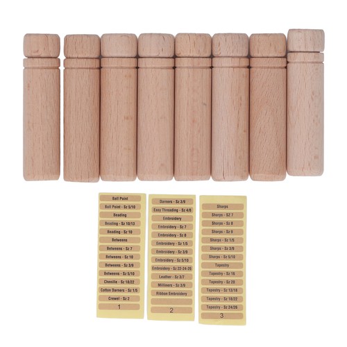 8pcs wooden needle case anti - case,