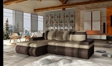 L-Shaped Corner Sofa Bed with Storage New Springs Many Colours OSLO MINI