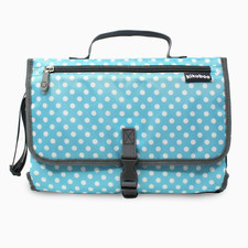 Baby Nappy Changing Bag-Mat - Kikuboo Mini Changer (Blue Polka-dot design) NEW