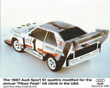 1987 AUDI SPORT S1 QUATTRO PIKES PEAK CAR SEPT 2000 PUBLICITY COLOUR PHOTOGRAPH
