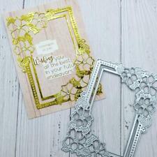 Frame Border Flower Metal Cutting Dies Card Making Scrapbooking Stencil Craft 