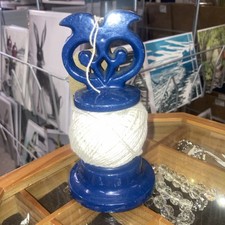 Robert Welch Cast Iron Owl String Dispenser Holder Blue Victor England 14cm
