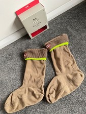 Women’s Hunter Cable Cuff Fleece Welly/ Wellington Boot Socks Size Large UK 6-8