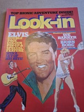 ELVIS Cover & Poster LOOK IN Magazine 25 JUNE 1977 SUPER CONDITION Sue Barker815