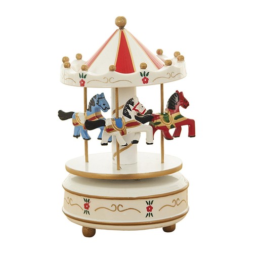 Wooden carousel music - wooden, box