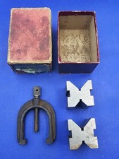 Vintage Boxed  Eclipse No 230 Vee Blocks and clamp.