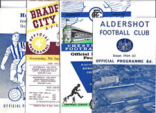 Bradford Park Avenue AWAY Football programmes 1964/65 League Matches