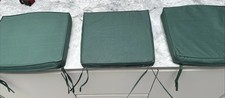 3 Green Cushion For Stackable Outdoor Chairs