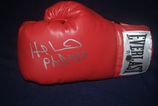 BOXING LEGEND EVANDER HOLYFIELD Signed GLOVE BECKETT WITNESSED 2W917905