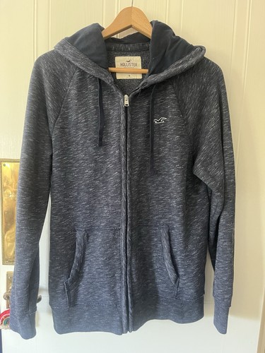 Hollister blue hooded fleece - hollister,