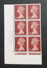 Pre-Decimal Machin SG727 2d Cylinder Block U/M 6 No Dot