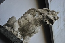 Pair sitting stone - of,