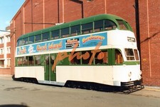 BLACKPOOL TRANSPORT BALLOON TRAM 710 BLUNDELL ST 1990x 6x4 PHOTOGRAPH
