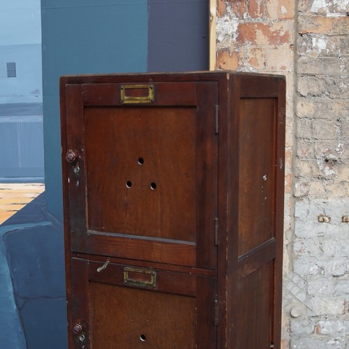 Vintage wooden school locker - wooden,