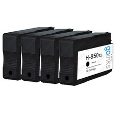 4 Black Ink Cartridges for HP Officejet Pro 251dw, 8100e, 8600 Plus, 8615