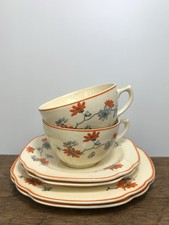 2 Art Deco Tea Trios : Cup
