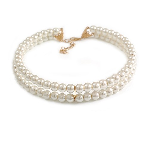 Elegant two row - elegant, pearl