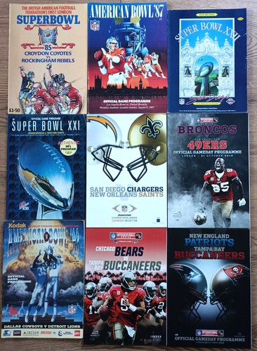 American football programmes - football,