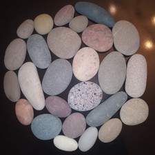 Colourful large pebbles for