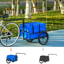 Bike Cargo Trailer with 65L Foldable Storage Box and Safe Reflectors