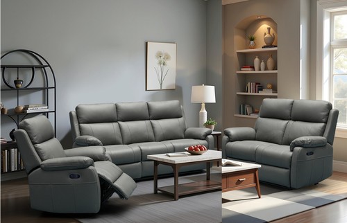 Dark grey italian leather - dark,