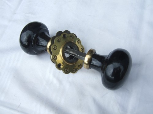 Wooden door handles brass - wooden, +