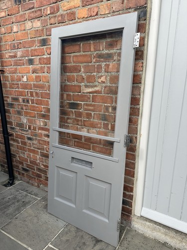 Hardwood half glazed shop - hardwood,