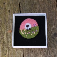 Handmade needle felted sheep - needle,