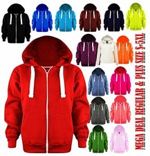 Ladies Plain Zip Up Hoodie