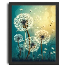 Dandelion Wall Art Teal