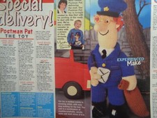 Vintage Knitting pattern of Postman Pat toy designed by Alan Dart